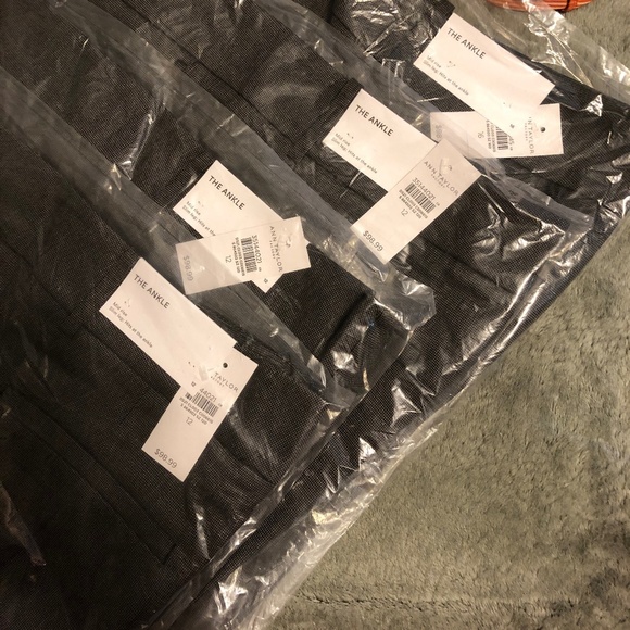 NWT! Ann Taylor Factory "The Ankle" Gray Texture Mid Rise, Slim Leg - Picture 5 of 7